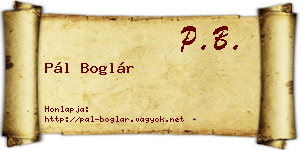 Pál Boglár névjegykártya